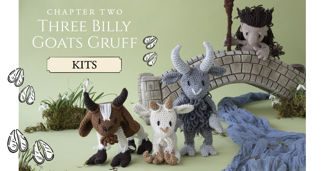 Animal Fables crochet fairy tales book chapter two billy goats gruff
